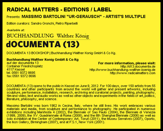 RMEDL at DOCUMENTA 13 BOOKSHOP