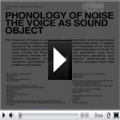 PHONOLOGY OF NOISE: THE VOICE AS SOUND OBJECT